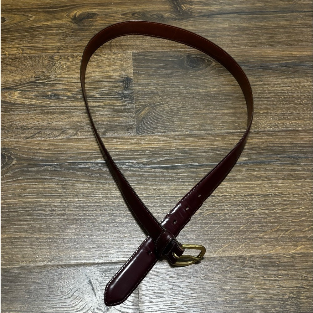 Coach men’s dark brown leather belt size 42